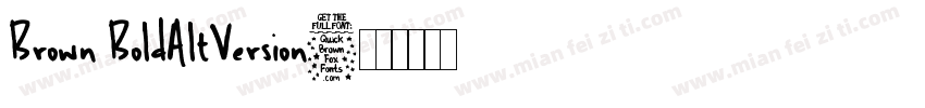 Brown BoldAltVersion字体转换